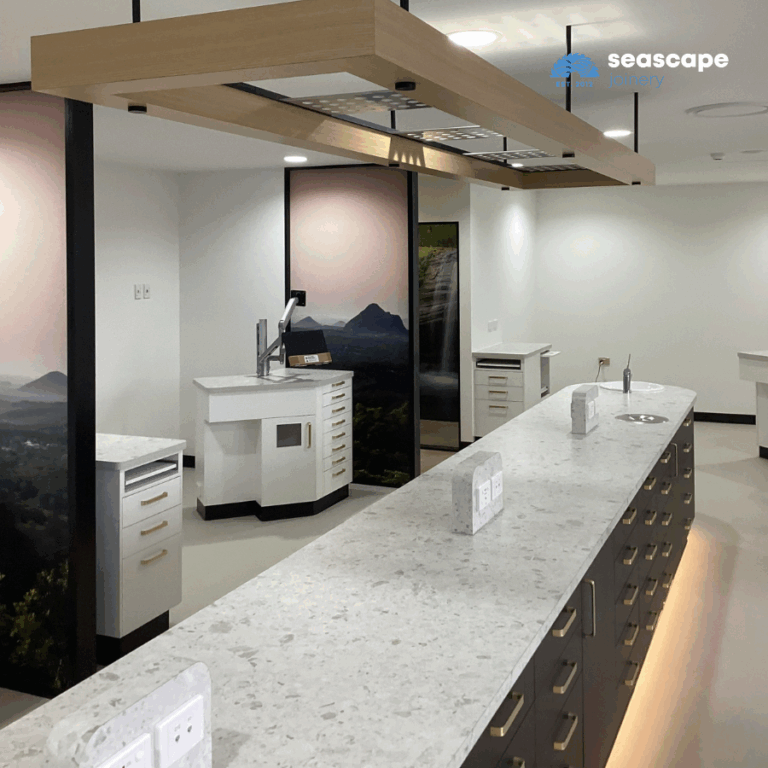 Dental consultation area with mural artworks