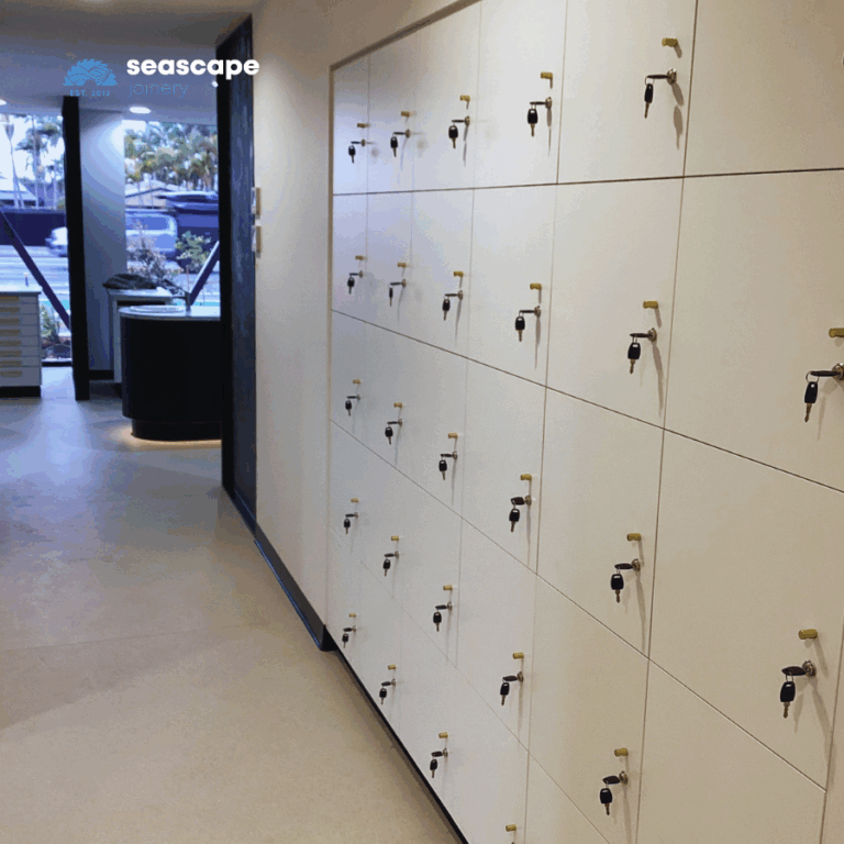 Workplace lockers with keys