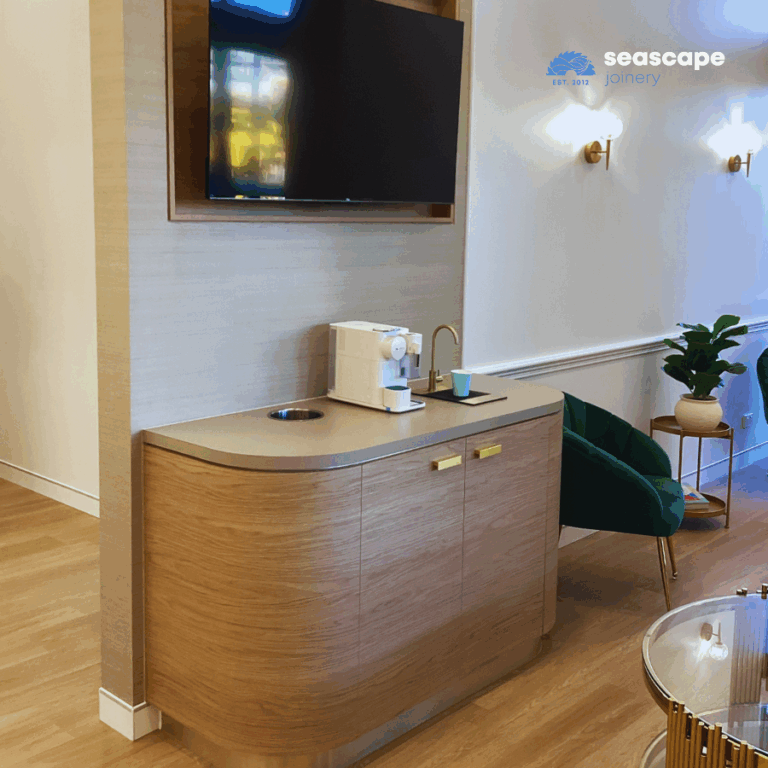 Curved Counter with integrated waste